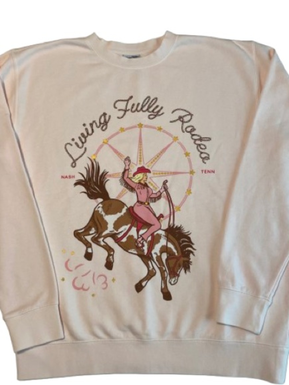 Living Fully Rodeo Sweatshirt – Nashville, TN Western Graphic Crewneck